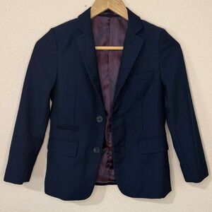 Isaac Mizrahi Navy Blue Suit Sport Coat Jacket Blazer Boys Size 8